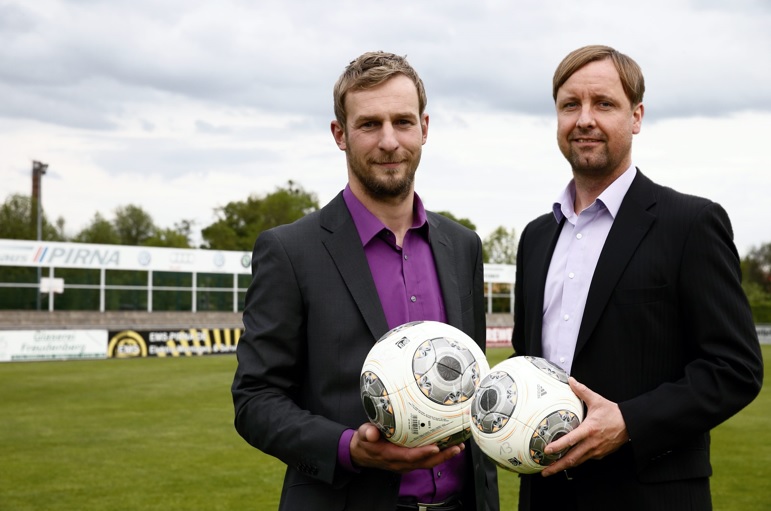 Oliver Herber (li.) und Stefan Bohne führen den VfL Pirna-Copitz. Foto: Marko Förster