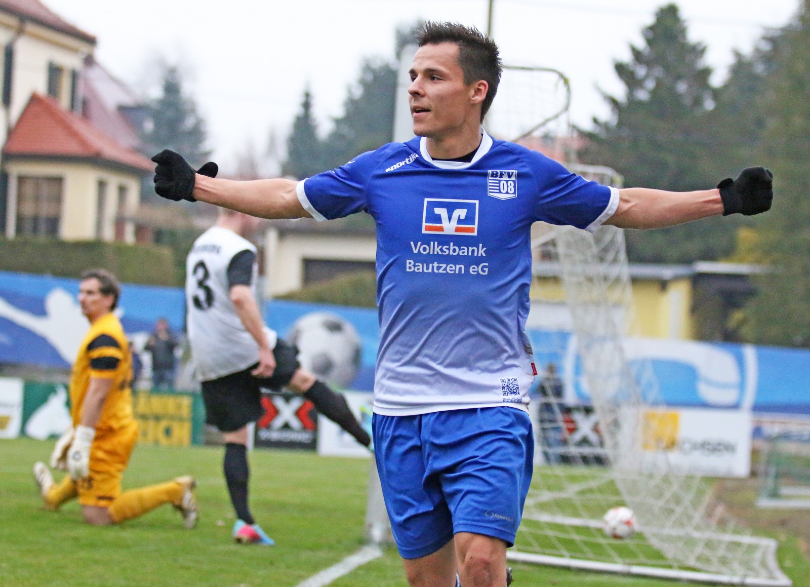 Torjubel! Erik Weskott wechselt von Bischofswerda nach Pirna-Copitz. Foto: Bischofswerdaer FV 08