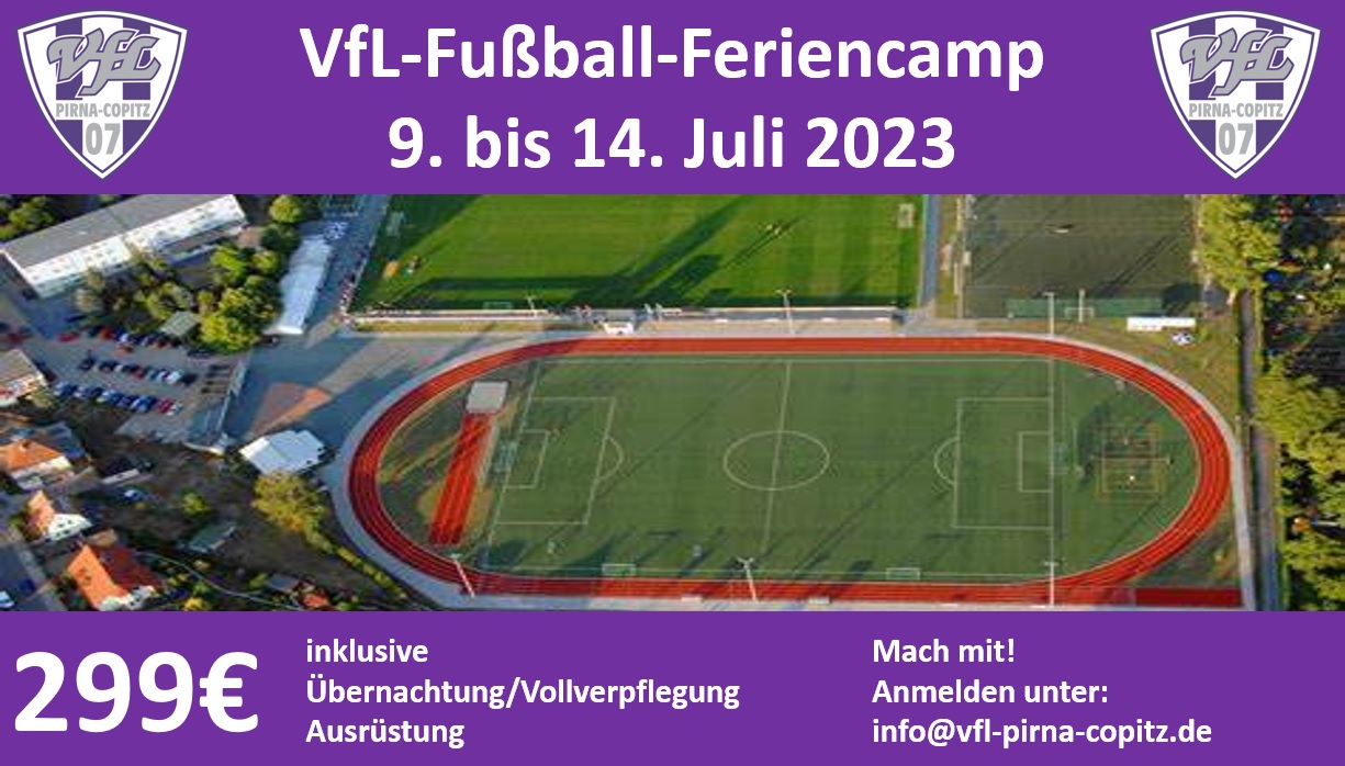 Nur 299 Euro: Das VfL-Fußball-Feriencamp mit Übernachtung. Grafik: VfL/nd