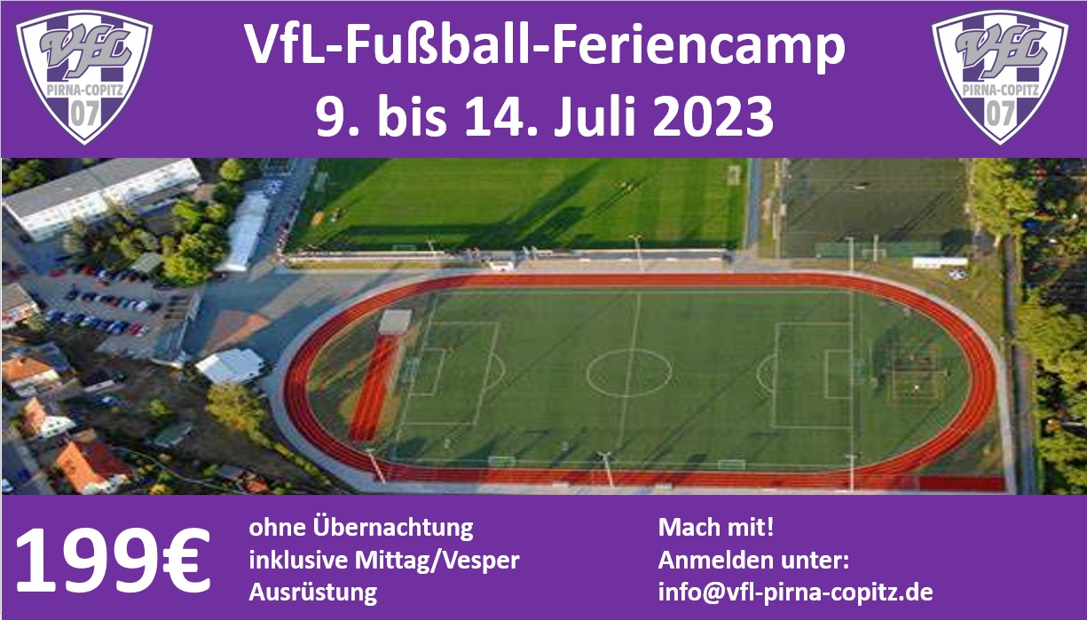 Nur 199 Euro: Das VfL-Fußball-Feriencamp ohne Übernachtung. Grafik: VfL/nd