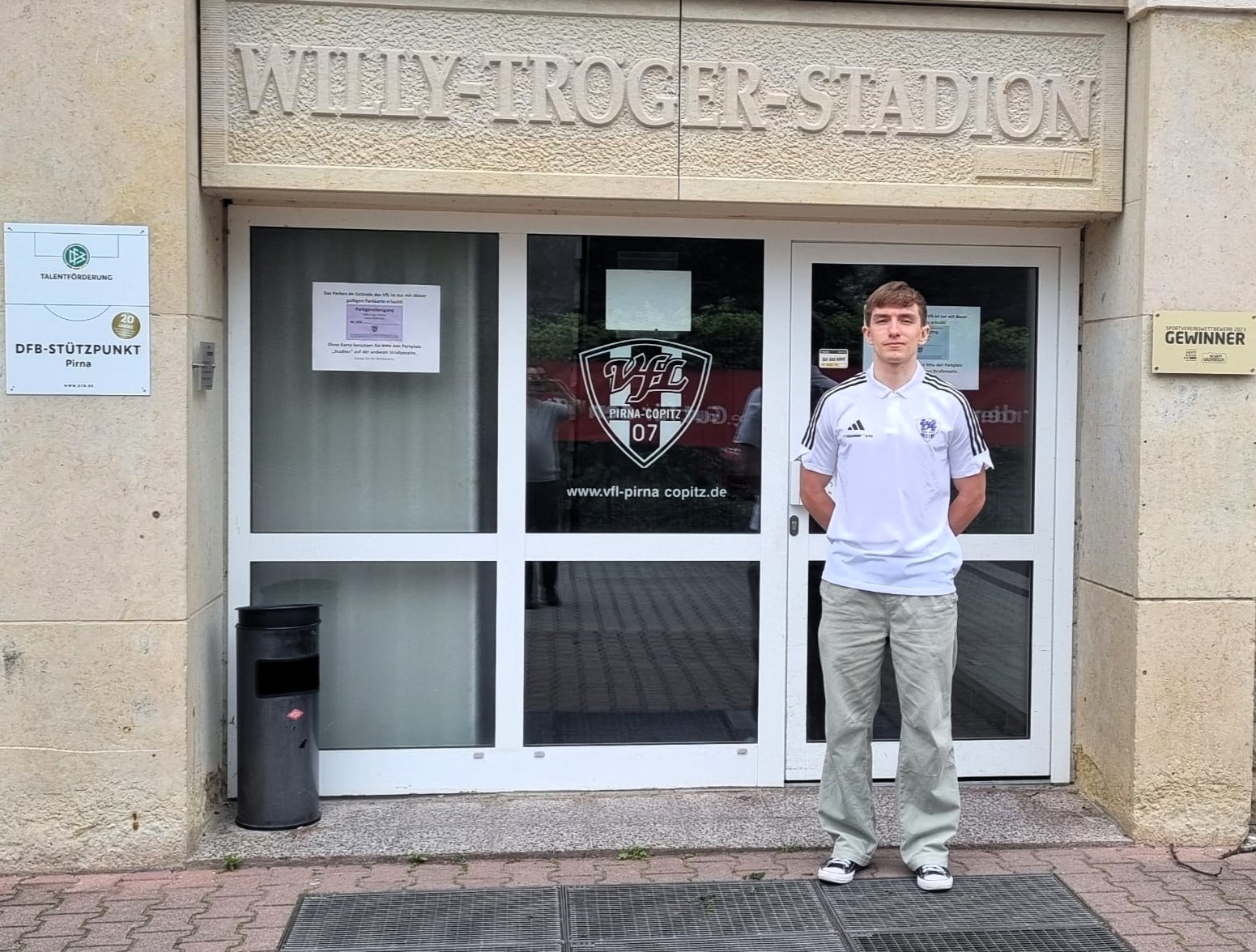 Jakob David fungiert beim VfL Pirna-Copitz als Sportlicher Leiter und Mitarbeiter der Geschäftsstelle. Foto: VfL