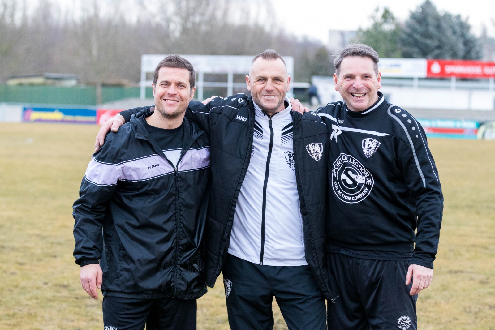 Das Pirnaer Trainertrio: Frank Paulus (li.), Enrico Mühle (Mi.) und Tino Schutz. Foto: Marko Förster