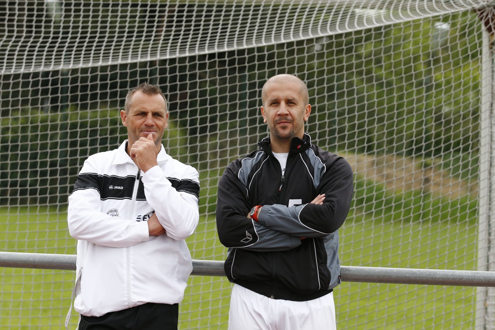 Das VfL-Trainergespann: Enrico MÃ¼hle (links) und Elvir Jugo. Foto: Marko FÃ¶rster