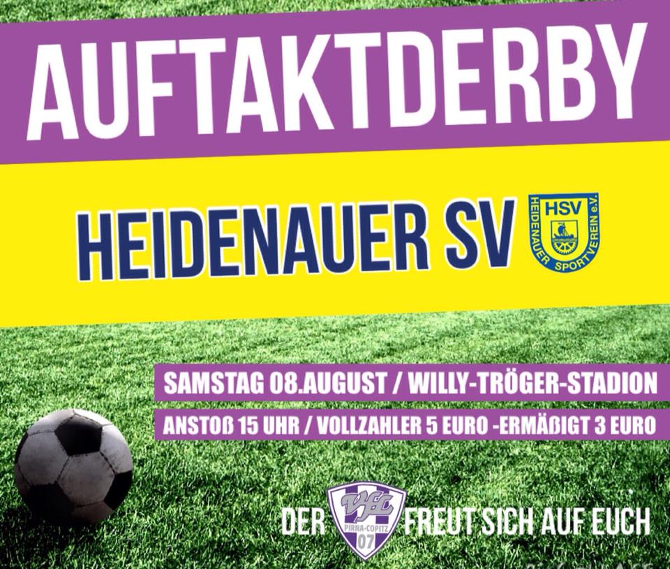 Samstag, 8. August, 15 Uhr: VfL Pirna-Copitz gegen Heidenauer SV. Foto: VfL/ts