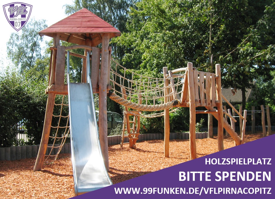 Ein Holzspielplatz für den VfL Pirna - bitte unterstützen Sie unser Projekt. Foto: www.ziegler-spielplatz.de
