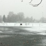 Der Winter kehrte ins Copiter Willy-Tröger-Stadion. Foto: VfL