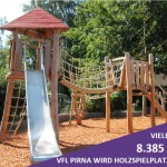 Geschafft! Insgesamt sind 8.385 Euro zusammengekommen - genug, um einen Holzspielplatz zu bauen. Foto: www.ziegler-spielplatz.de