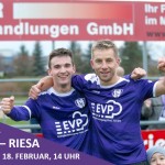 Heimspiel-Auftakt 2017: Der VfL Pirna empfängt Riesa am 18. Februar, 14 Uhr. Grafik: VfL/rz