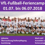 Perfekt für die Sommerferien: Das VfL-Fußball-Feriencamp 20018. Grafik: VfL