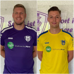 Marco Fischer (li.) kehrt zum VfL Pirna-Copitz zurück, Karl-Emanuel Henker wechselt erstmals zu den Lila-Weißen. Fotos: VfL/Jakob Funken