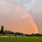 Wundervolle Kulisse: Beim Testspiel gegen Borea Dresden bildete sich eine besondere Stimmung am Himmel. Foto: VfL/rb