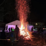 Schön und gesellig: Der Lagerfeuer-Abend des VfL Pirna-Copitz im Willy-Tröger-Stadion. Foto: VfL