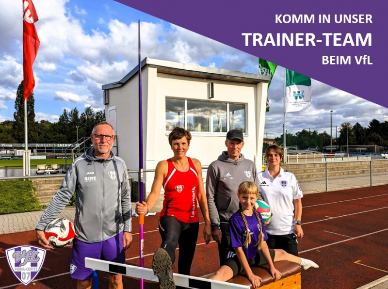 Der VfL Pirna-Copitz freut sich in allen Abteilungen auf neue Trainer und Ehrenamtliche. Grafik: VfL/rz