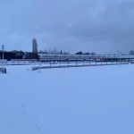 Weiße Pracht! Das Pirnaer Willy-Tröger-Stadion hat einen Wintereinbruch erlebt. Foto: VfL/oh
