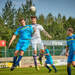 Kopfballmonster mit Sprungkraft: Eric Ranninger sucht das Luftduell. Foto: Marko Förster