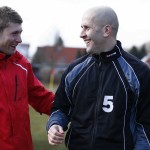 VfL-Pressesprecher Ronny Zimmermann (links) im Gespräch mit Trainer Elvir Jugo. Foto: Marko Förster