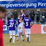 Lila-weißer Jubel: So sehen es die Fans in Pirna am liebsten. Foto: Marko Förster