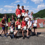 Siegerehrung 4 x 100 m Staffel