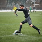 Trotzt Näße und Widerständen: VfL-Spieler Martin Schmidt. Foto: Marko Förster