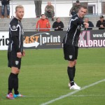 Martin Schumann (rechts) gibt seinem Team-Kollegen John Braun einige Anweisungen.