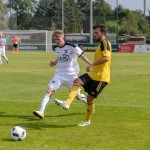 Florian Kärger setzt seinen Gegenspieler frühzeitig unter Druck. Foto: Marko Förster