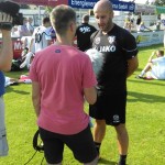 VfL-Coach Elvir Jugo ist bei den Medien gefragt. Foto: VfL/rz