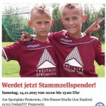 14. November 2015, ab 10 Uhr in Pesterwitz: Stammzellspender für Kenny und Ricky gesucht. Foto: SV Pesterwitz