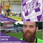 Die VfL-Neuzugänge drei und vier: Maximilian Dietze (u.) und John Henschel (o.) kommen nach Pirna. Grafik: VfL/rz