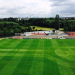 Hervorragende Rasenkunst im Willy-Tröger-Stadion des VfL Pirna - Danke an unseren Platzwart. Foto: VfL